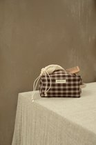 Monk and Anna | Toiletry bag check brown | toilettas