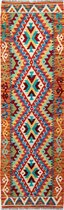 Afghaanse kelim - vloerkleed - 081 x 186 cm - handgeweven - 100% wol - handgesponnen wol