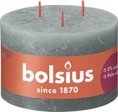 2 stuks Bolsius eucalyptus groen rustiek 3 lonten kaars 90/140 (57 uur) Eco Shine Eucalyptus Green