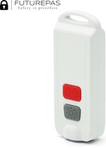FUTUREPAS Oplaadbaar Persoonlijk Alarm - Senioren Alarm - Incl. Handleiding - IP66 Waterproof - 130DB - Verbeterde LED Lamp - LED Noodsignaal - Sleutelhanger - Veiligheid - Noodsituatie Signaal - Wit - Incl. Ketting