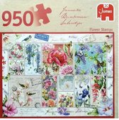 Jumbo - Puzzel - Janneke Brinkman - bloemen postzegels - 950 stukjes