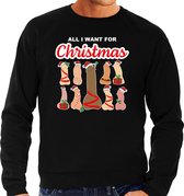 All I want for Christmas zijn piemels fout Kerst sweater - zwart - heren - gay kerst trui / penis Kersttrui / outfit S