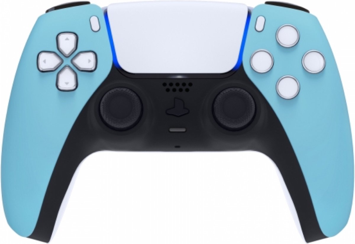 CS DualSense Draadloze Controller PS5 - Hemelsblauw Soft Touch Front Custom