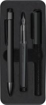 Faber-Castell giftset - balpen en vulpen - M - Hexo - mat zwart - giftbox zwart - FC-140579