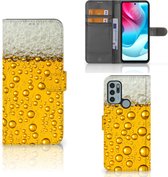 Telefoonhoesje Motorola Moto G60s Flip Cover Valentijn Cadeautje hem Bier