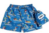 MG-1 Wijde Kinder Kerst Boxershorts Jongens Sneeuwpop - Maat 164