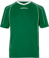 Masita | Sportshirt Heren & Dames Korte Mouw - Striker - Licht Elastisch Polyester Ademend Vocht Regulerend - GREEN/WHITE - 140