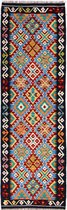 Afghaanse kelim - vloerkleed - 062 x 197 cm - handgeweven - 100% wol - handgesponnen wol