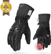 Noiller Winter Motorhandschoenen - Motorhandschoenen heren - Motorhandschoenen waterdicht - Motorhandschoenen winter - Zwart - L