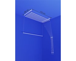 Heavy-duty Ruimtebesparend Plafond Wasrek - 7 stangen elk 170 cm lang