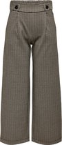 Jacqueline de Yong Broek Jdygeggo Mia Long Check Pant Jrs 15242797 Cobblestone/mini Chek Dames Maat - W26 X L32