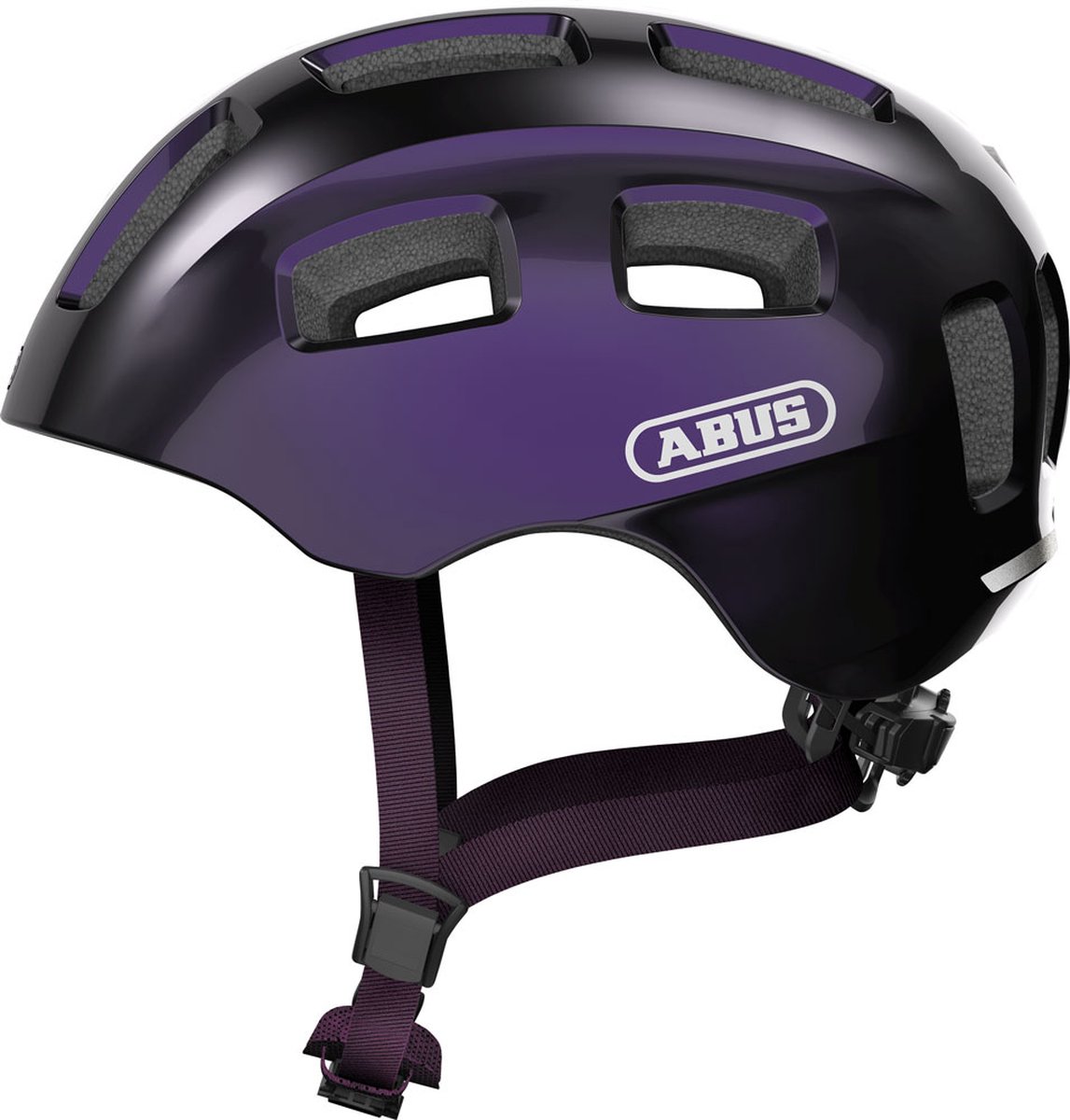 Abus Youn-I 2.0 - Fietshelm - Kinderen Black Purple M (52 - 57 cm)