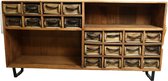 Tv meubel - brick mold cabinet wood 140x32x70cm - natural - 140x32x70