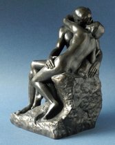 Maddeco - beeldje - de kus - Rodin - bronskleurig polystone
