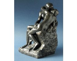 Maddeco - beeldje - de kus - Rodin - bronskleurig polystone