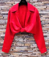 Crop blouse | rood | maat M