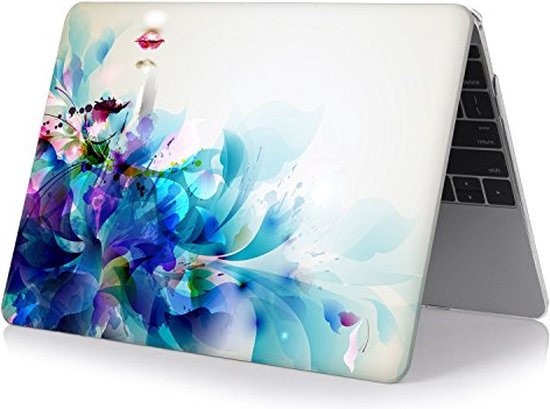 Foto: Laptophoes geschikt voor macbook air 13 inch hoes case a2179 2020 print vrouw bloemen