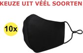 DUONIX 10x Mondkapje | 100% Katoen | Mondkapje Wasbaar | Mondmasker wasbaar | niet medisch mondkapje | stofmasker