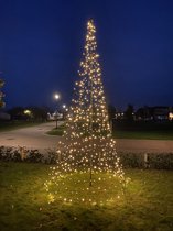 kerstboom - verlichting - buiten - deflorah - vlaggenmast verlichting - 3 meter - incl paal
