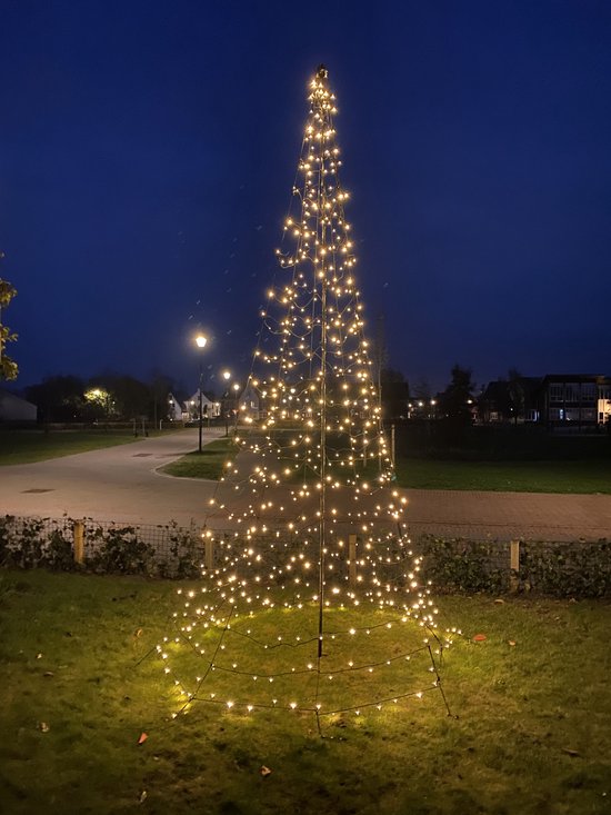 straal Verandert in Voortdurende kerstboom - verlichting - buiten - deflorah - vlaggenmast verlichting - 3  meter - incl... | bol.com