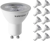 Kalenzoo - Lot van 10 LED lampen 6W equivalent 60W Spot GU10 Neutraal Wit 4000K niet dimbaar