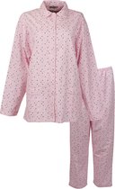 Lunatex dames pyjama flanel | MAAT XXL | Hartjes | roze