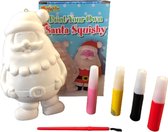 Kerstman schilderen - Schilder je eigen stressbal - 14 cm - Fidget Toys - Stressbal volwassenen - Kinderen - Voor de Hand