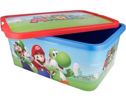 foto van Opberg BOX 13 L SUPER MARIO - Rood/blauw