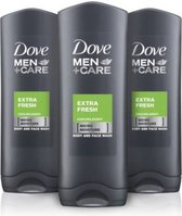 Dove Men+Care Extra Fresh - 3 x 400 ml - Douche Gel - Voordeelverpakking
