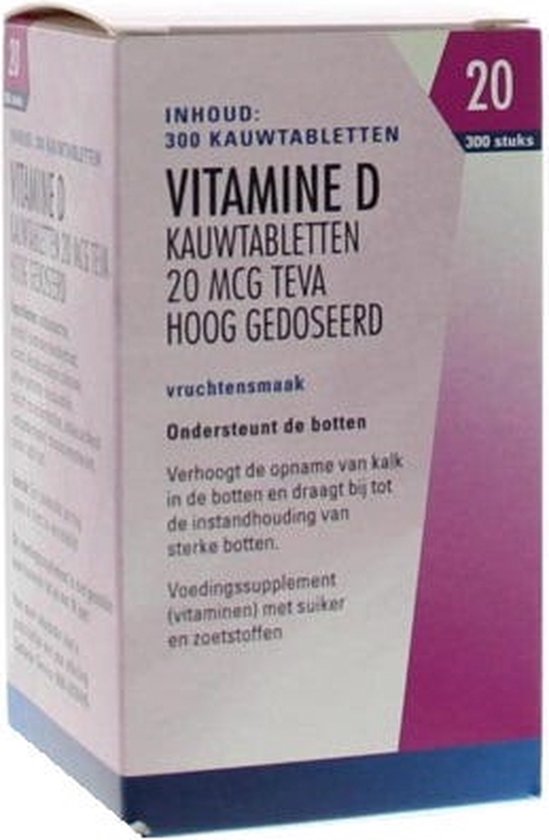 Vitamine D 20mcg 800IE Teva bol.com