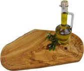 Grizó Kampos - Snijplank Olijvenhout - Serveerplank Hout - Olijfhout - Natuurproduct - BBQ - Keukengerei - Olijvenhout - Snijplank Hout - Borrelplank - Tapas Plank - Boomschors - Sapgoot - Br