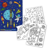 Stoer jongens kleurboek ruimte / space / heelal om te kleuren / tekenen met planeten, sterren, raket, astronauten en ruimtewezens (creatief cadeau idee voor kinderen)
