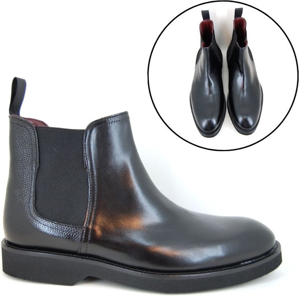 Stravers - Heren Laarsjes Maat 36 Zwart Kleine Maten Chelsea Boots Rubberzool