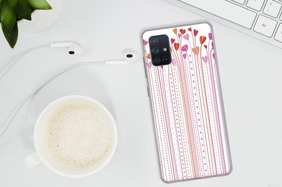 Coque Samsung Galaxy A71 - coeurs qui poussent - Siliconen