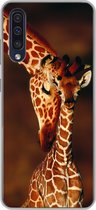 Geschikt voor Samsung Galaxy A50 hoesje - Giraffe - Kalf - Portret - Siliconen Telefoonhoesje