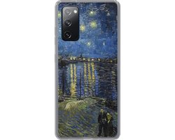 Telefoonhoesje Geschikt voor Samsung Galaxy S20 FE hoesje - Sterrennacht boven de Orsay Parijs - Vincent Van Gogh - Siliconen Telefoonhoesje Telefoonhoesje