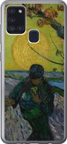 Geschikt voor Samsung Galaxy A21s hoesje - De zaaier - Vincent van Gogh - Siliconen Telefoonhoesje