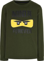 Lego Wear Longsleeve Ninjago Forever donkergroen - maat 128