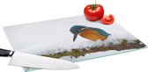 Glazen Snijplank - 39x28 - IJsvogel - Sneeuw - Winter - Snijplanken Glas