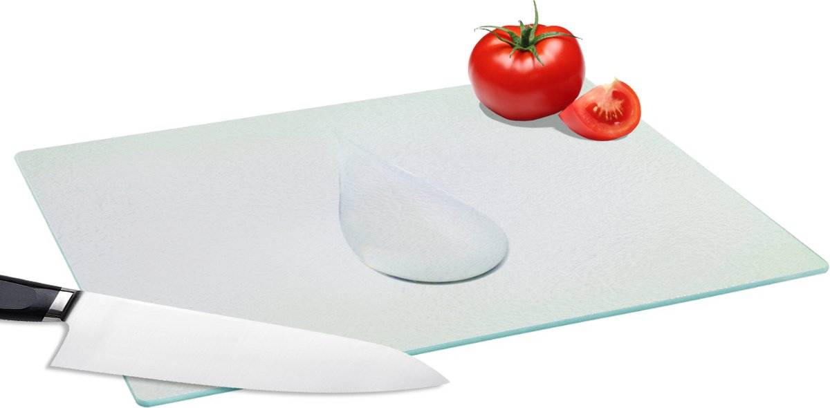 Glazen Snijplank - 39x28 - Een vallende waterdruppel - Snijplanken Glas