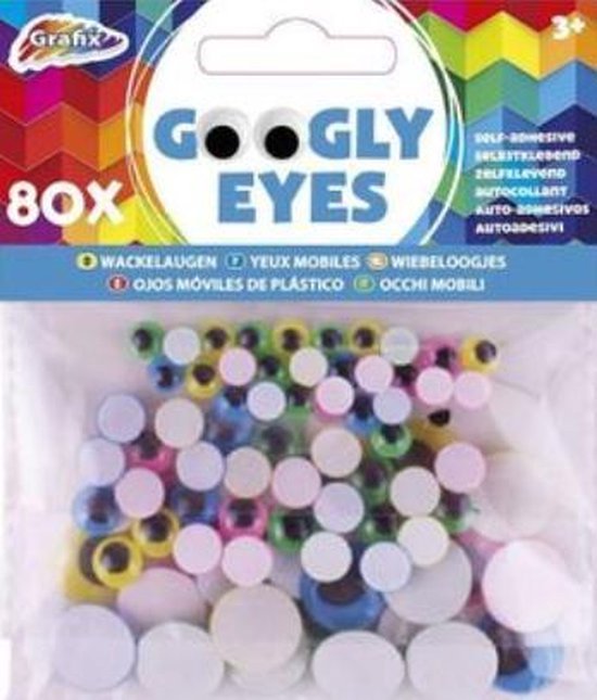 Zelfklevende wiebeloogjes | Googly eyes | Knutselen | Craft | Hobby | 80 Stuks