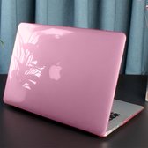 Macbook Case Cover Hoes voor Macbook Air 13 inch t/m 2017 A1466 - A1369 - Laptop Cover - Hard Shell - Doorzichtig Pink