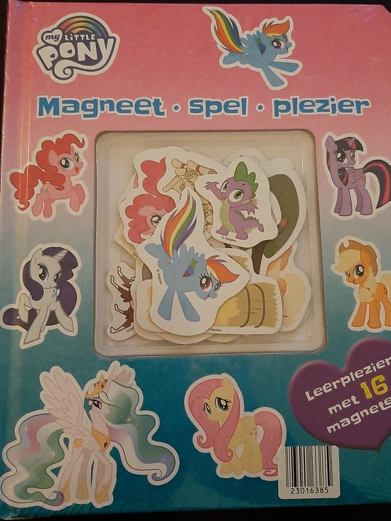 Afbeelding van het spel My little pony magneet spel - boek met 4 magneetgevoelige platen en 16 magneetjes - leren en plezier met magneten