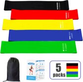 resistance loop bands - premium latex - 5 niveaus - fitness elastiek