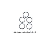 Allesvoordeliger Bal closure piercing 1,2 x 8 - 1 stuk - piercing nr 3
