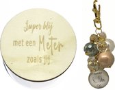 Sleutelhanger liefste Meter | champagne | superblij met een Meter zoals jij | cadeau | meter | meter vragen | meter worden | de liefste ben jij