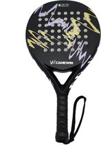 Camewin - padelracket - 360gr - zwart / lila / geel -  carbon - power en controle - padel - racket