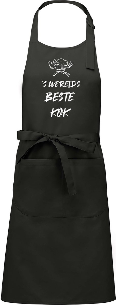 mijncadeautje - luxe schort - 's werelds beste kok - Chique Grijs