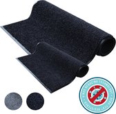 Virusreducerende Deurmatten Set 2 stuks Studio M - HYGIENE PRO - Droogloopmat binnen - 40x60 cm + 80x120 cm - Zwart - Voordeelpakket Deurmatten