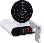 PIXMY  - Wekker Kinderen - Gun Alarm Clock - Wit - Digitale Wekker - Alarmklok Wekker - Kinderwekker - Wekker Pistool WHITE
